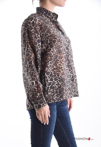 Animal print long sleeve Shirt with buttons - ph 3