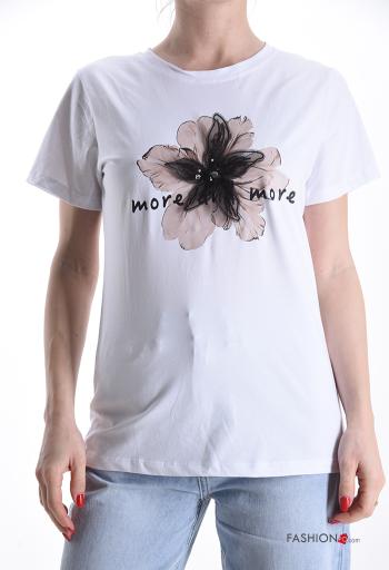 T-shirt in Cotone maniche corte girocollo Fantasia stampata