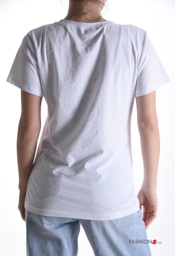 T-shirt in Cotone maniche corte girocollo Fantasia stampata - ph 2