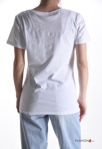 T-shirt in Cotone maniche corte girocollo Fantasia stampata - ph 2