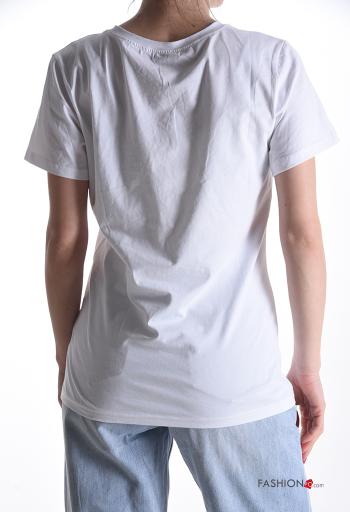 T-shirt in Cotone maniche corte girocollo Fantasia stampata - ph 2