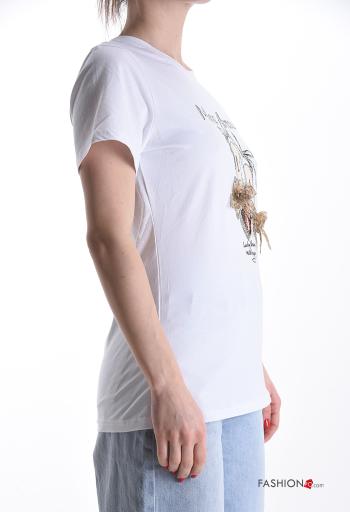 T-shirt in Cotone maniche corte girocollo Fantasia stampata - ph 3