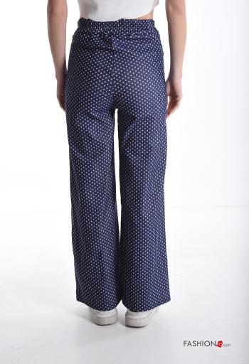 gepunktet hoher Taille Hose mit gummizug - ph 2