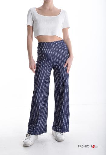 gepunktet hoher Taille Hose mit gummizug - ph 5