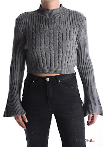 Ribbed mini long sleeve Sweater Rollneck