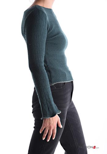 lange ärmel u-boot ausschnitt Strickpullover - ph 3