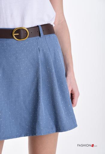 Gonna-Pantalone brillante corto con cintura con borchie - ph 4