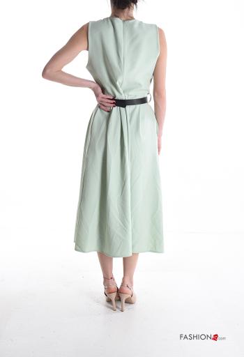 Abito senza maniche girocollo con cintura con zip - ph 2