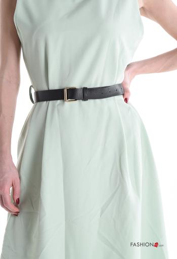 Abito senza maniche girocollo con cintura con zip - ph 4