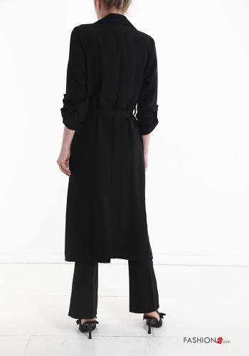 double-breasted Trench Coat with fabric belt - ph 2