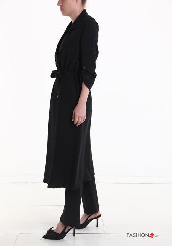 double-breasted Trench Coat with fabric belt - ph 3