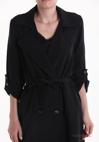 double-breasted Trench Coat with fabric belt - ph 4