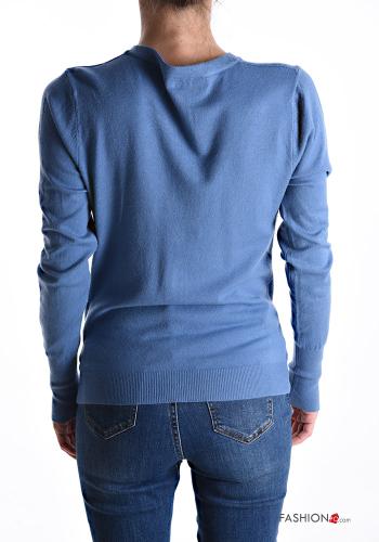 Cardigan maniche lunghe girocollo con bottoni - ph 2
