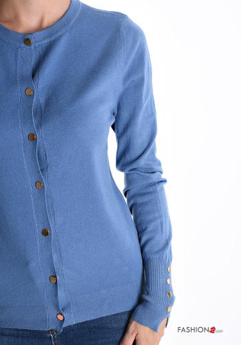 Cardigan maniche lunghe girocollo con bottoni - ph 4