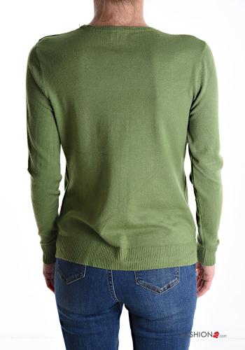 Cardigan maniche lunghe con bottoni scollo a V - ph 2