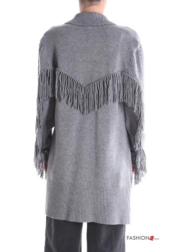 Cardigan with pockets with fringe - ph 2