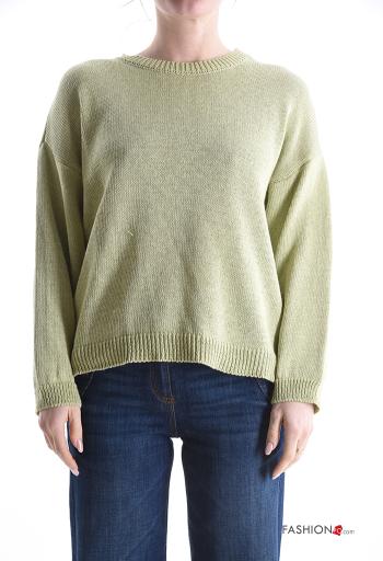 u-boot ausschnitt Strickpullover aus Baumwolle