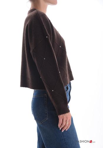 Maglione in Misto Lana con strass - ph 3