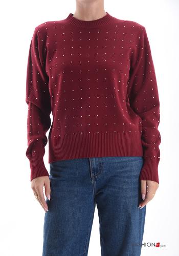 Maglione con strass