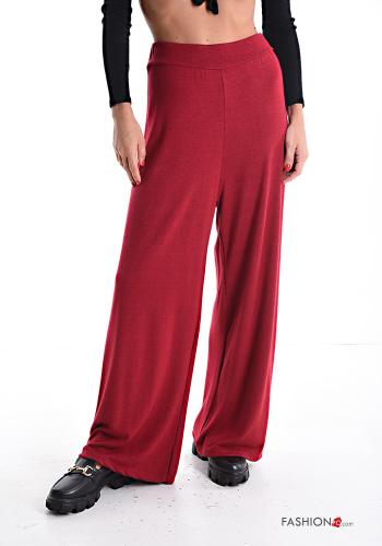 Pantalone wide leg con elastico