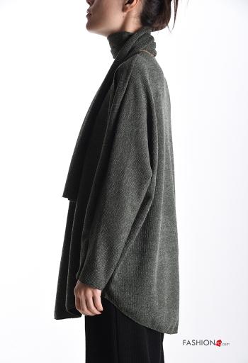 Maglione maniche lunghe girocollo con sciarpa - ph 3