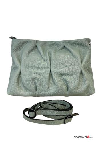 Tasche aus Echtes Leder mit Reißverschluss mit Schultergurt