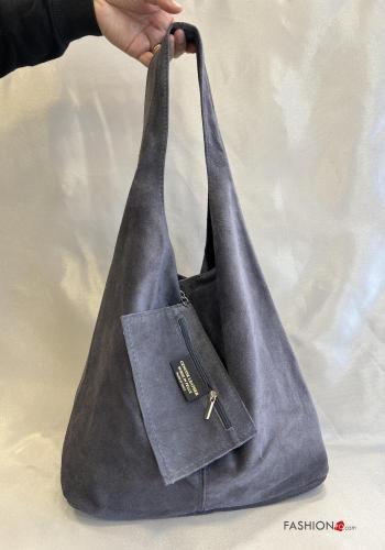 Sac porté épaule en Cuir Véritable avec porte-monnaie - ph 1