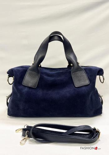 Genuine Leather Handbag with pockets with shoulder strap with zip
