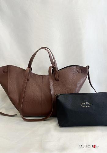 Borsa a spalla in Vera pelle con portamonete