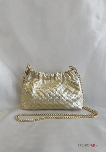 Borsa a spalla in Vera pelle con tracolla con catena - ph 1