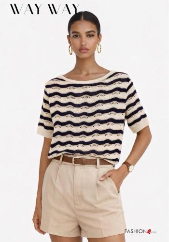 Maglione in Cotone lurex