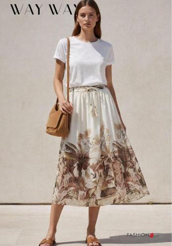 Gonna vita alta con cintura