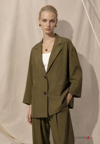 Blazer con bottoni con tasche