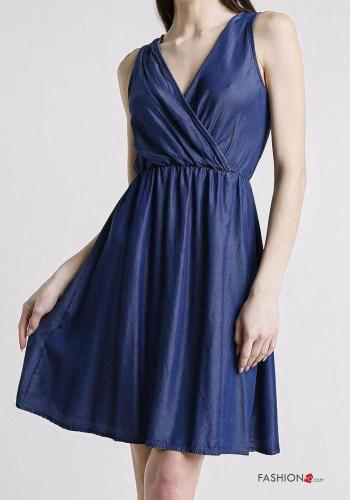 Robe Sans Manches sans manches à col en V avec élastique - ph 1
