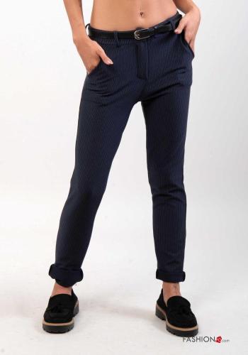 Pantalone Fantasia righe con cintura - ph 1