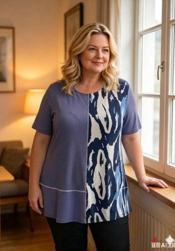 T-shirt maniche corte girocollo Fantasia artistica - ph 1