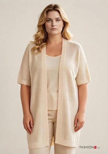 Cardigan maniche a tre quarti