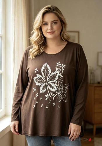 Maglione maniche lunghe girocollo Fantasia stampata - ph 1