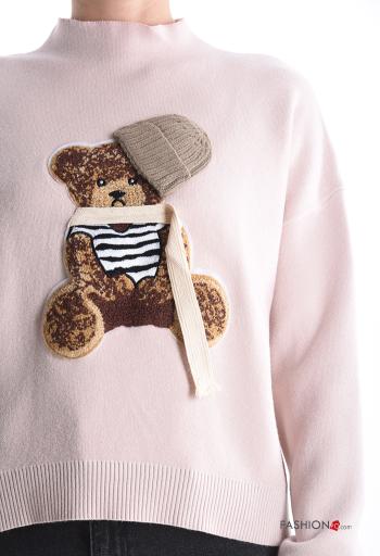 Animal motif long sleeve Sweater Rollneck - ph 4