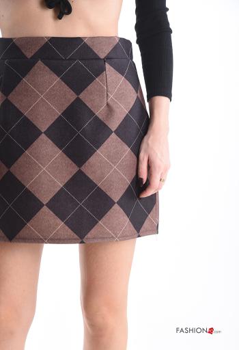 Geometric pattern Mini skirt with elastic - ph 4