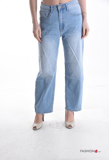 Cotton Jeans with rhinestones - ph 1