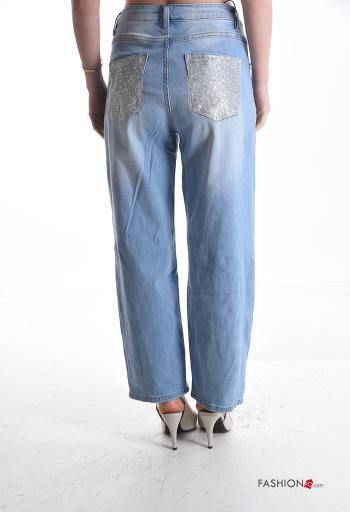 Cotton Jeans with rhinestones - ph 2