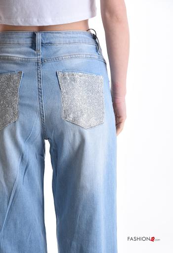 Cotton Jeans with rhinestones - ph 4