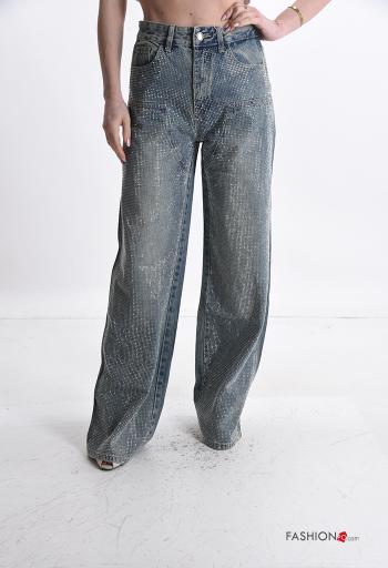 Calças de ganga em Algodão