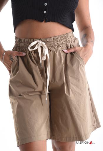 Bermuda taille haute avec poches avec élastique - ph 4