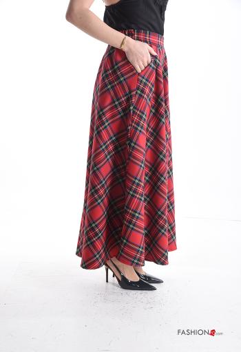 Jupe Motif tartan avec poches avec élastique - ph 3