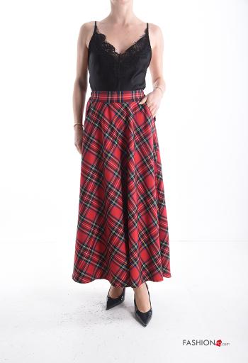 Jupe Motif tartan avec poches avec élastique - ph 5