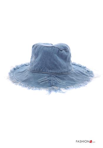 Chapeau en Coton en denim à franges - ph 2