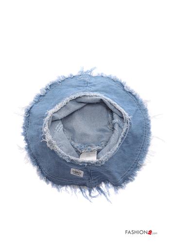 Chapeau en Coton en denim à franges - ph 4