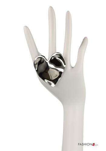 heart motif adjustable Ring - ph 3